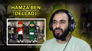 Reaction  Junior Hassen feat ‪didinecanon16Officiel‬  Hamza Ben Delladj Official Lyrics Video [upl. by Htebasyle]