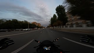 Yamaha R125  Sunset ride to the gym [upl. by Gorlin727]