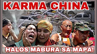 KARMA NA HALOS MABURA ANG CHINA SA MAPA NG MUNDO PINAKA MALAKAS NA BAGYO TUMAMA SA CHINA [upl. by Ahsenom]