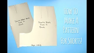 How To Make A Pattern For Shorts  Pattern Cutting  Fashion Design [upl. by Anil]