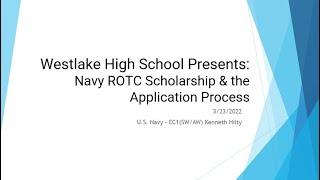 Navy ROTC Scholarship and Application [upl. by Yauqram]