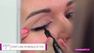 How to Apply Liquid Eyeliner in Seconds  NewBeauty Tips amp Tutorials [upl. by Nanice671]