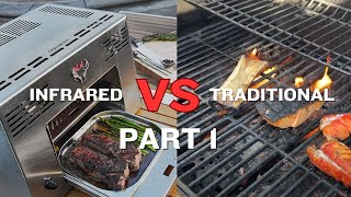 Infrared Grill VS Traditional Grill  Which cooks better Part 1 infraredgrill grill steak [upl. by Aihsemak1]