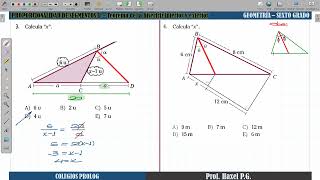 SEXTO GRADO PROPORCIONALIDAD DE SEGMENTOS II  Teorema de la bisectriz interior y exterior [upl. by Adnaluy]