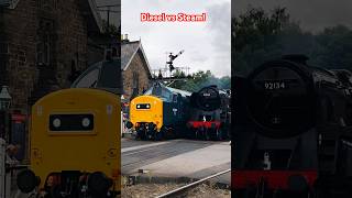 Diesel Vs Steam british steamtrain locomotive diesel steamtrain race dragrace train steam [upl. by Eiznikam]