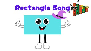 Rectangle Song  Learn Shapes song for kids  Rectangle Song For Kids  Nursery Rhymes [upl. by Aivad]