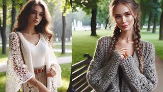 Ideas of knitted cardigans Красивий жіночий одяг [upl. by Niattirb]