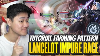 TUTORIAL PATTERN FARMING LANCELOT JUNGLER EMBLEM IMPURE RAGE   Mobile Legends [upl. by Finley]