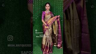 Kanchi inspired bridal semi silk saree at just Rs1399 only9994658802 Wwwrishiboutiquein [upl. by Jet]