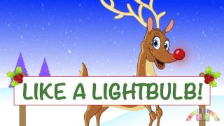 RUDLOPH THE REINDEER NEW FUN LYRICS  Christmas Songs  Nursery Rhymes TV  English Songs For Kids [upl. by Attoynek]