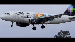 Volaris Airbus A319100 Go Mazatlan Landing San Diego [upl. by Federica]