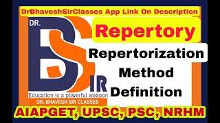 Repertorization  Repertory HomoeopathyDrBhavesh Sir Classes [upl. by Dnomder]