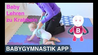 Baby Lehren zu Krabbeln  Babygymnastik und Baby Entwicklung 69 monaten  Baby Motorik und Übungen [upl. by Ahsaelat]