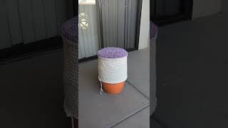 Trying Fabric Stiffener on a Crochet Basket [upl. by Poliard860]