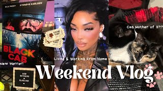 WEEKEND VLOG  SHUDDER Movie Screening  NEW Inspirations at work  Mother of SPOILED Cats  MORE [upl. by Htebsle]