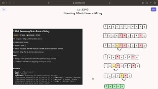 Removing stars from a string  Leetcode 2390 [upl. by Eillime]