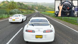 Toyota Supra  Forza Horizon 4 Online  Logitech g29 gameplay [upl. by Newel]