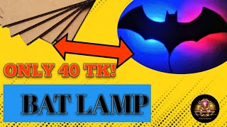 Bat lamp batman bat lamp by cardboard LED night lamp nightlamps batmanlego randallwahran [upl. by Atsylac]