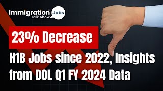 23 Decline in H1B Jobs  Is the American Dream Over for H1B Job Seekers 2023 Data Tells All [upl. by Asert]