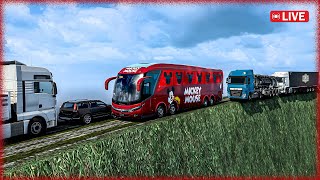 Bus Driving Through Chaos ETS2s Most Dangerous Route [upl. by Nyraf765]