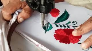 Embroidery easy flower Design  machine embroidery [upl. by Ashia]