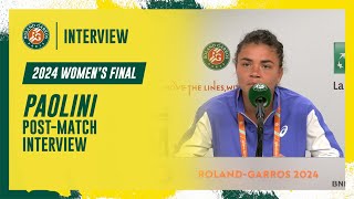 Paolini Final postmatch interview  RolandGarros 2024 [upl. by Nodnar]