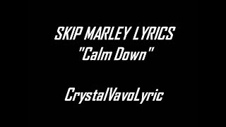 Skip Marley Calm Down lyrics By Crystal VevoLyirc [upl. by Llerref]