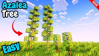 How to make custom azalea trees and bushes minecraft  Custom Azalea Tree [upl. by Amadas]