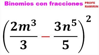 Binomio al cuadrado con fracciones Productos notables Ejercicio 1 [upl. by Lazar681]