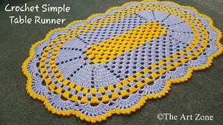 Easy and Simple Crochet Table Runner for Beginners  Crochet Tutorial [upl. by Emor]