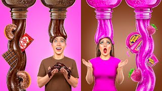 Bubble Gum vs Chocolate Food Challenge  Funny Food Hacks by Multi DO Challenge [upl. by Ailsa]