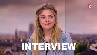 Aprende francés con Louane entrevistada en el noticiero de France2 [upl. by Apfelstadt]