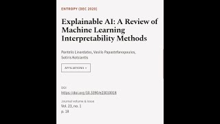 Explainable AI A Review of Machine Learning Interpretability Methods  RTCLTV [upl. by Sophi]