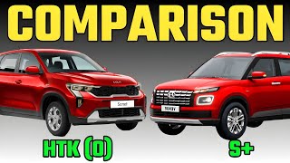 Kia Sonet HTK Optional vs Hyundai Venue S Plus Comparison 2024Sonet HTK O vs Venue S Plus 2024 [upl. by Doug949]