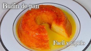 Budin de pan con caramelo FACIL Y RAPIDO [upl. by Bonneau489]