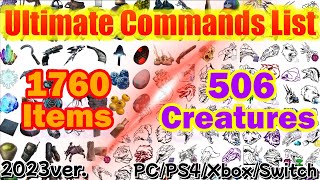 ARK Ultimate Commands All Items amp All Creatures 2023 PCPS4XboxSwitch [upl. by Inatsed653]