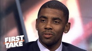 Kyrie Irving reveals why he left the Cavaliers  First Take [upl. by Lilhak717]