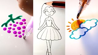 EASY DRAWING TRICKS FOR PERFECT DRAWINGS AWESOME DRAWING TUTORIAL [upl. by Noll]