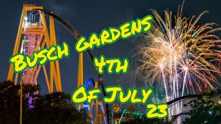 Busch Gardens 4th of July Fireworks Celebration 2023 [upl. by Babette862]