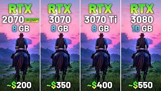 20 Games on RTX 2070 SUPER vs RTX 3070 vs RTX 3070 Ti vs RTX 3080 in 2023  1440p [upl. by Durward]