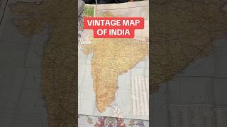 VINTAGE INDIA MAP THRIFTING history india indian hindi map vintage thrifting indianews usa [upl. by Adnaloj]