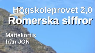 HP 20 Romerska siffror Mattekortis om romerska siffror av Jon fd Aristofanes [upl. by Eatnahs]