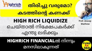 High Rich നിക്ഷേപകരുടെ പണത്തിന്റെ ഭാവി  HighRich Business Model  HighRich Financials [upl. by Acinorav338]