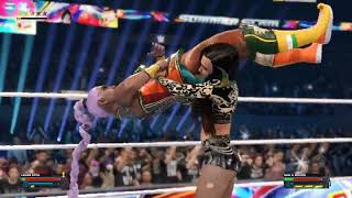 Lashmi Patel VS Gaia G Bostick Exhibition Caw Showcase Match WWE2K24 [upl. by Agon]