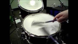 Straight vs Swung Brush Pattern  2 on snare [upl. by Nyrrad]