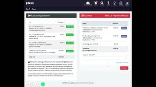 Public Safety Portal DHS  Outstanding Balances and Payment Sections of your cart [upl. by Aseena]