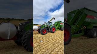 FENDT 728 Vario Bergmann Chaser Bin CLAAS 8900 Lexion Combine Harvester on Barley [upl. by Chilcote]