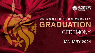 DMU January Graduations 2024 Wednesday 24 January 10am [upl. by Trescha]