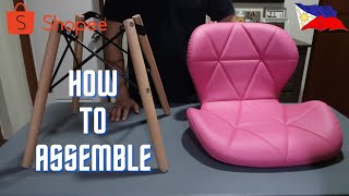 HOW TO ASSEMBLE NORDIC CHAIRFROM SHOPEE [upl. by Adali]