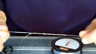 how to deel 2 een voorslag bevestigen  how to tie a snagleader dubble uni knot [upl. by Dressel]